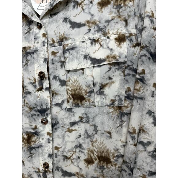 Blue B Collection Women’s Size Small LS Button Up “Loud & Clear” Design - Picture 3 of 10